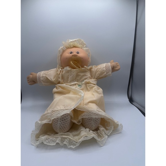 Cabbage Patch Kids Other - Vintage 1982 Cabbage Patch Doll Xavier Roberts Blue Signature Lace Gown 1983